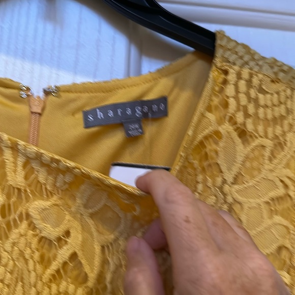 NWT Sharagano Womens color Autumn Gold Boat Neck Fully Lined - Picture 4 of 7